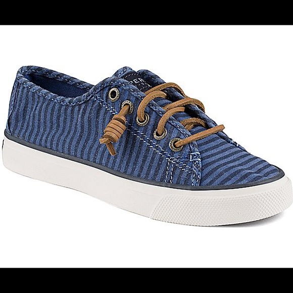 Sperry Seacoast Stripe Oxford Sneaker Size 5.5 - Picture 1 of 6